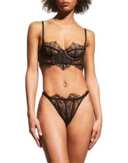 Leather and Lace Longline Bra