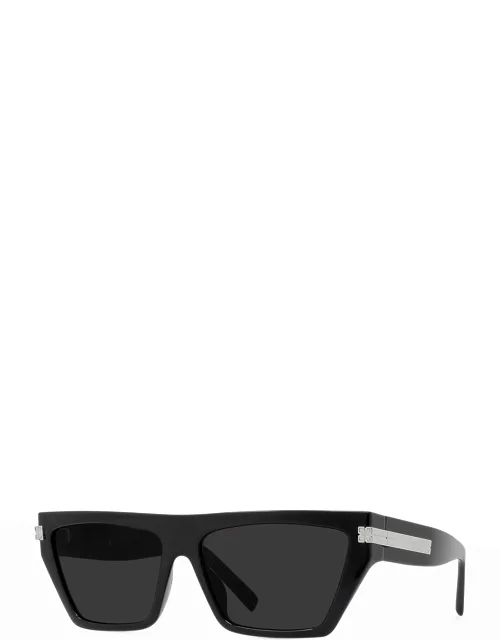 Men's 4G Flat-Top Rectangle Sunglasse
