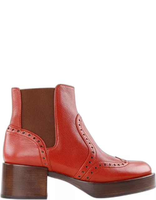 Ikeda Patent Wing-Tip Chelsea Boot