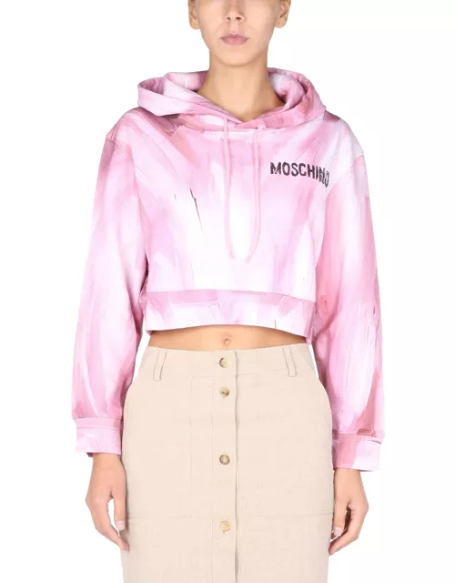 moschino "art theme" cropped sweatshirt