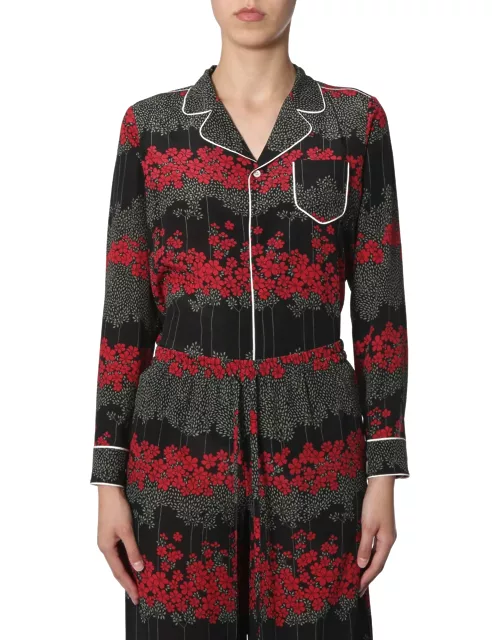 red valentino shirt with dreaming peony print
