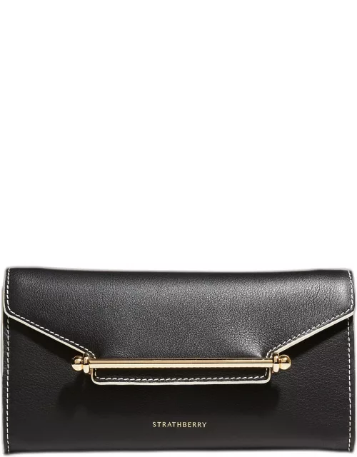 Multrees Flap Leather Wallet on Chain