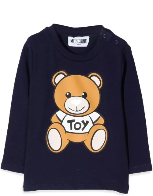 moschino t-shirt con teddy bear in cotone