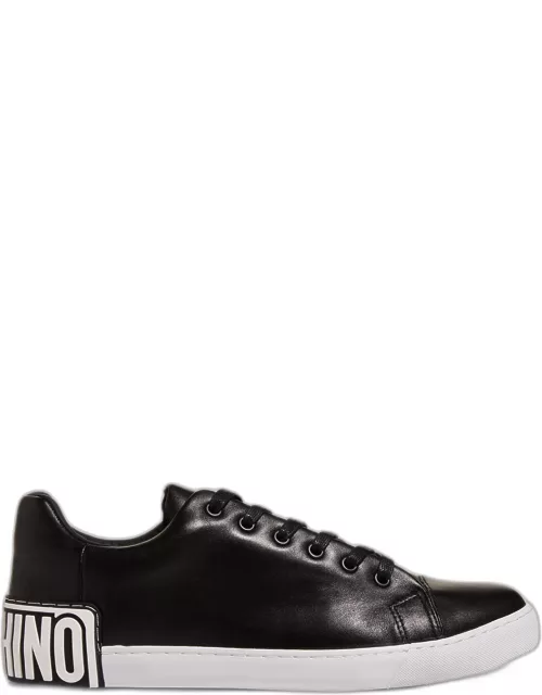 Men's Maxilogo Leather Low-Top Sneaker