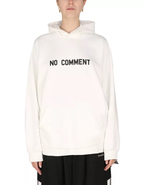 balenciaga no comment wide fit hoodie