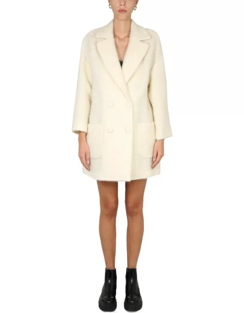 red valentino double-breasted coat
