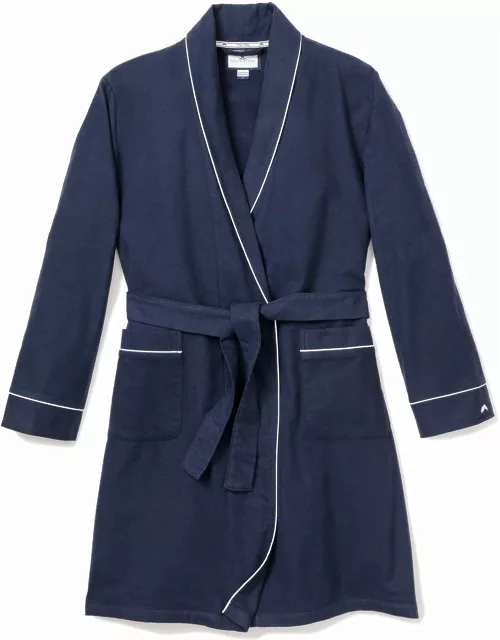 Flannel Contrast-Piping Robe
