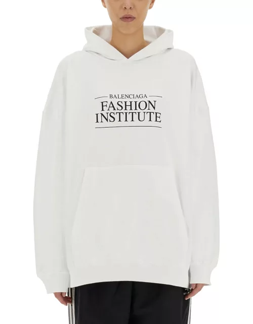 balenciaga fashion institute large fit sweatshirt