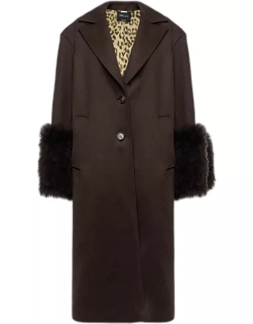 Blumarine Coat In Wool Cloth