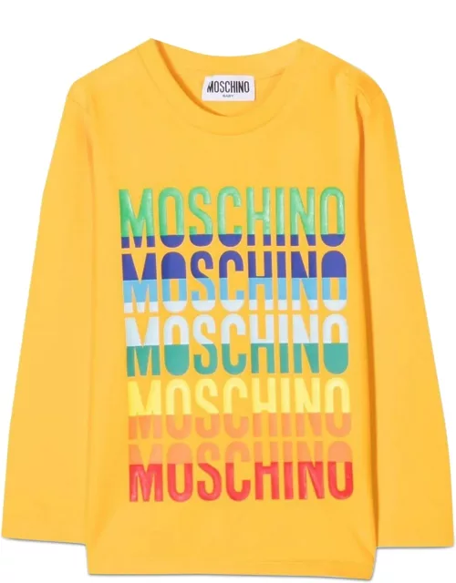 moschino t-shirt con logo multicolor