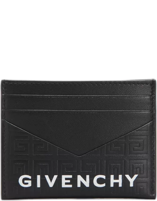 G-Essentials Monogram Cardholder in 4G Logo Leather
