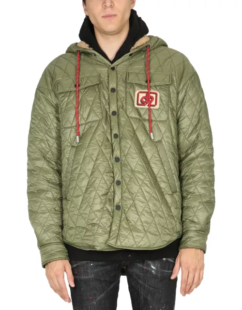 dsquared quilted nylon jacket