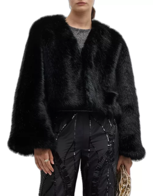 Reversible Faux Fur Short Jacket