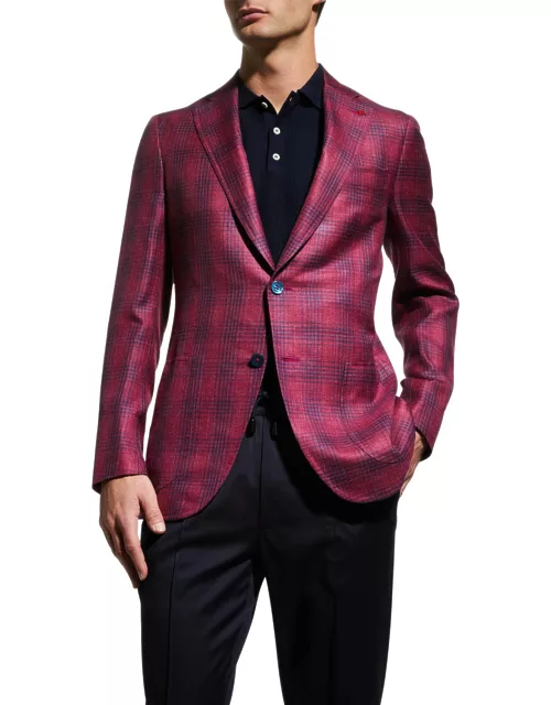 Men's Plaid Wool-Blend Sport Jacket