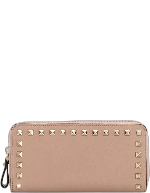 Rockstud Leather Continental Wallet