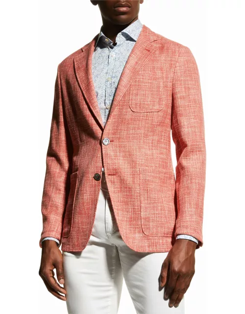 Men's Melange Wool-Blend Sport Jacket