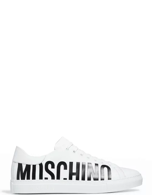 Men's Logo Leather Low-Top Sneaker