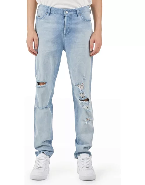 Men's Signature Distressed Denim Jeans - BCI Cotton