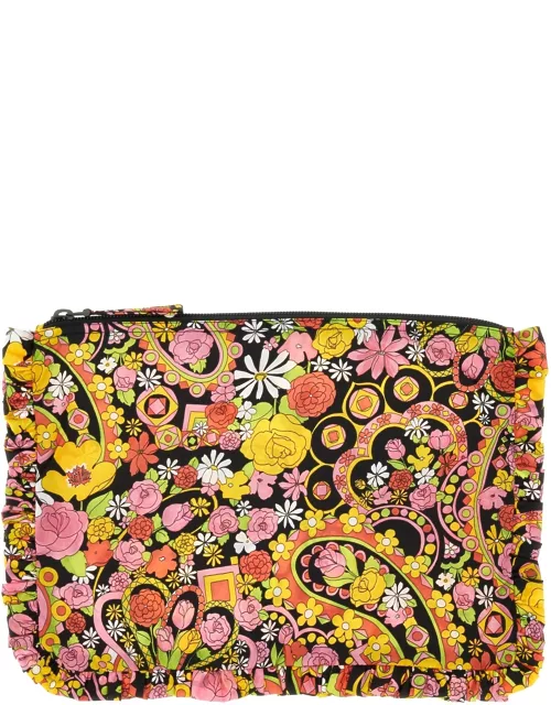 la doublej clutch bag with floral pattern
