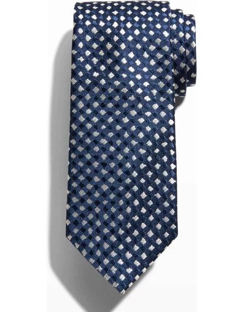 Men's Two-Tone Micro Squares Silk tie