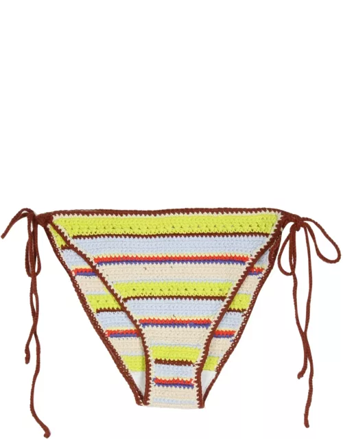 ganni crochet bikini botto