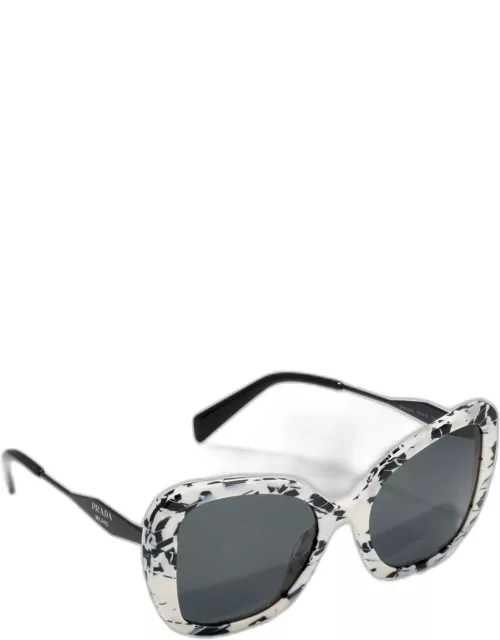Marble Acetate Cat-Eye Sunglasse