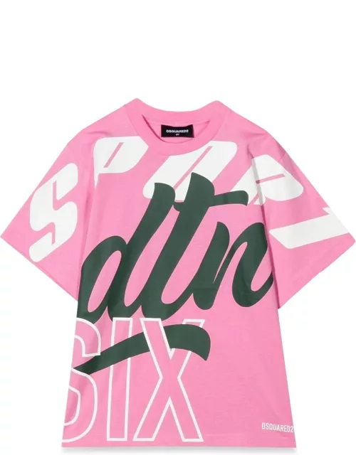 dsquared t-shirt allover writing