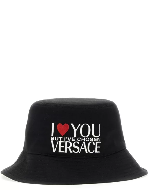 versace fisherman hat "i ♡ you but..."