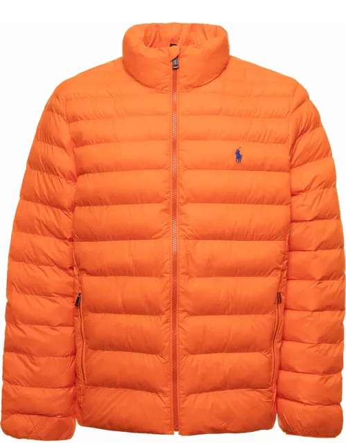 Orange 4 Season Quilt Jacket In Nylon Man Polo Ralph Lauren