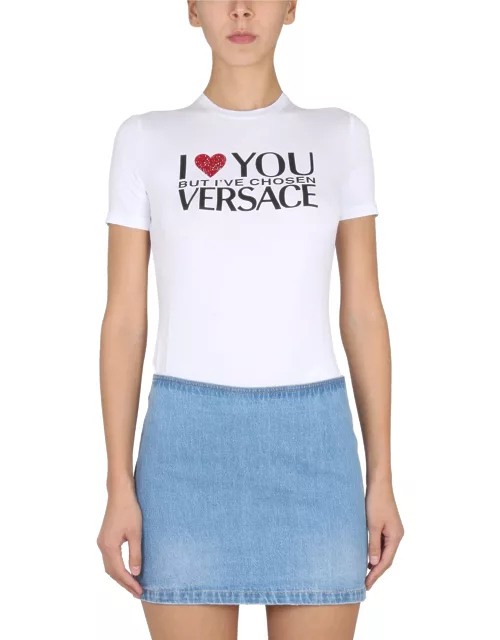versace t-shirt "i ♡ you but..."