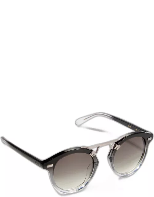 STL II Round Sunglasses with Metal Keyhole - Vapor