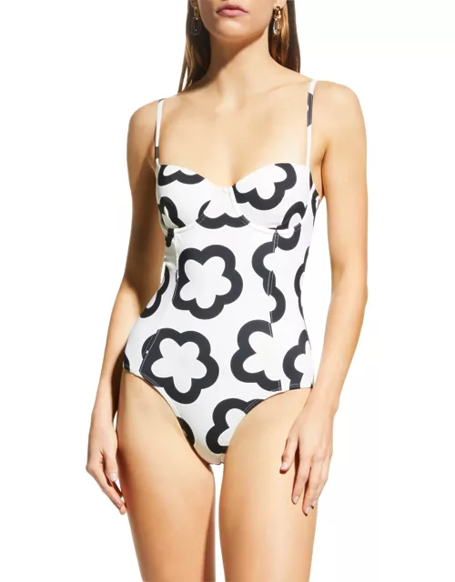 Floral Underwire One-Piece Swimsuit