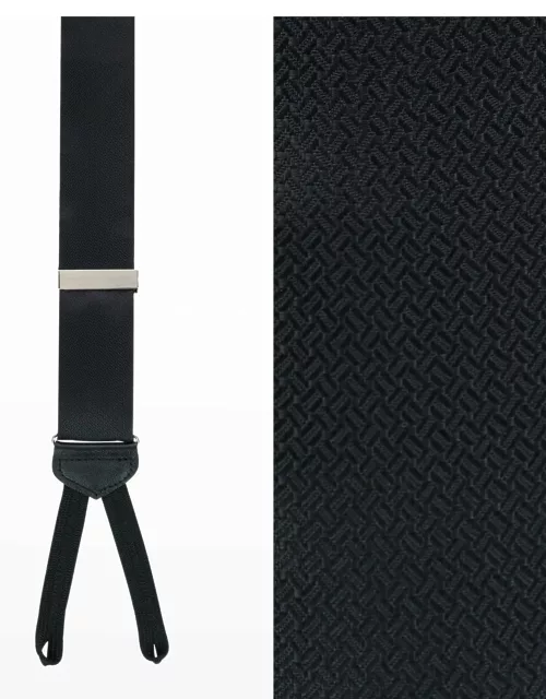 Men's Monte Bello Interlocked Silk Formal Brace Suspender