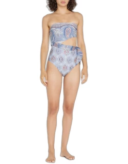 Vitali Placement Scarf Tie One-Piece Swimsuit