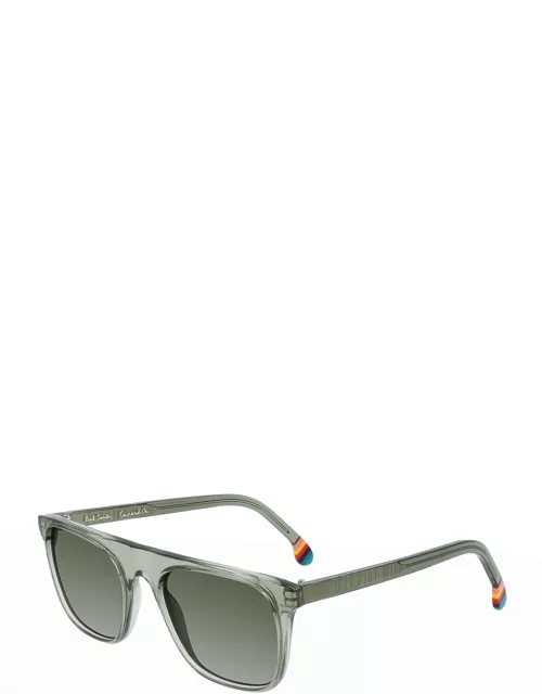 Men's Flat-Top Rectangle Sunglasse