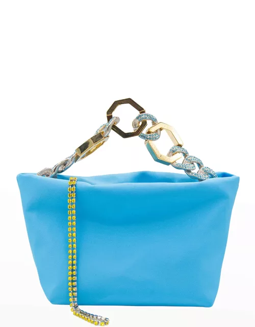 Jessye Embellished Satin Shoulder Bag