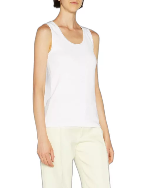 Dry Stretch Cotton Ribbed Tank Top