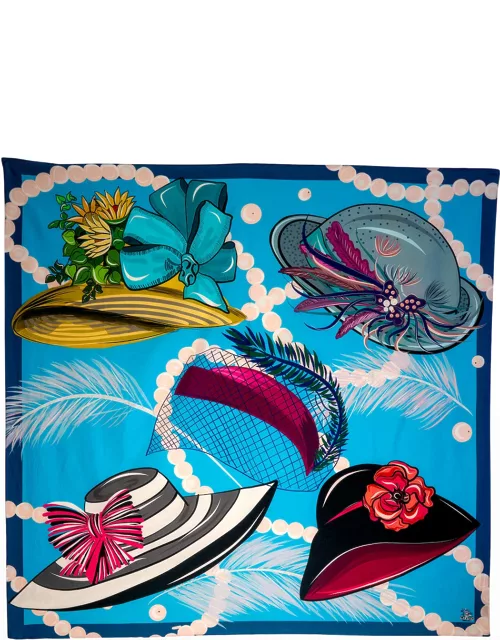 Fabulous in a Hat Graphic-Print Scarf