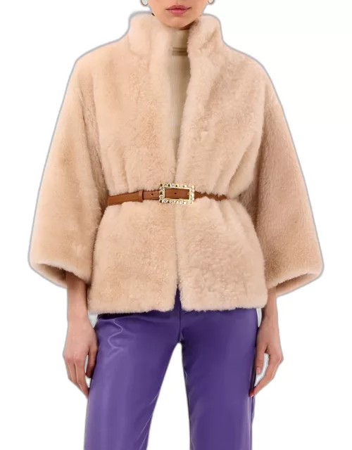 Cashmere Goat Fur Coat w/ Belt