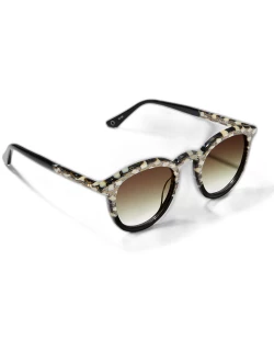 Collins Round Patterned Acetate Sunglasse
