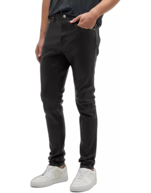 Men's Stretch Leather Skinny Pant