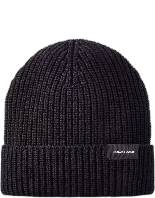 Men's Wordmark Rib-Knit Toque Beanie Hat