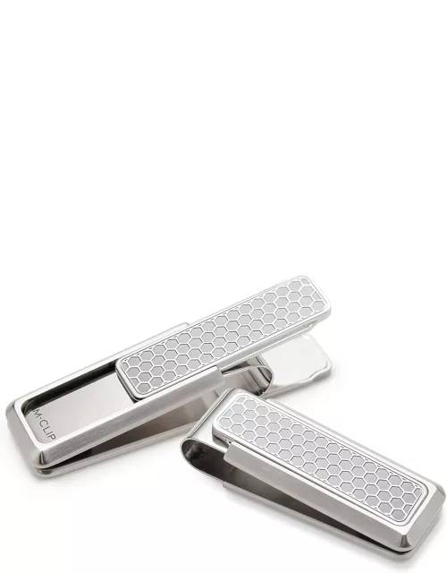 Honeycomb Etched Stainless Steel Money Clip
