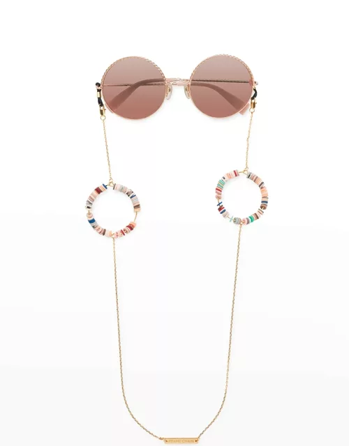 Ring Beaded Sunglasses Chain Strap