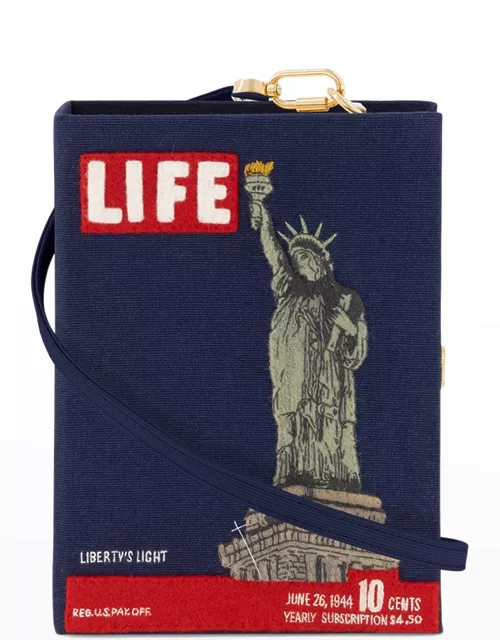 Life Liberty Book Clutch Bag