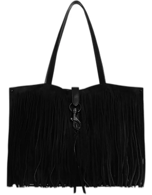Megan Fringe Suede & Leather Tote Bag
