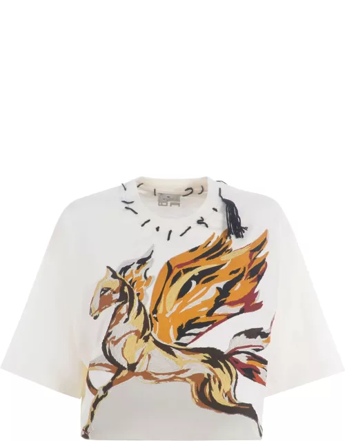 T-shirt Etro Cropped tamara In Cotton