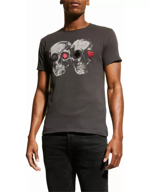Men's Double Skull Graphic T-Shirt