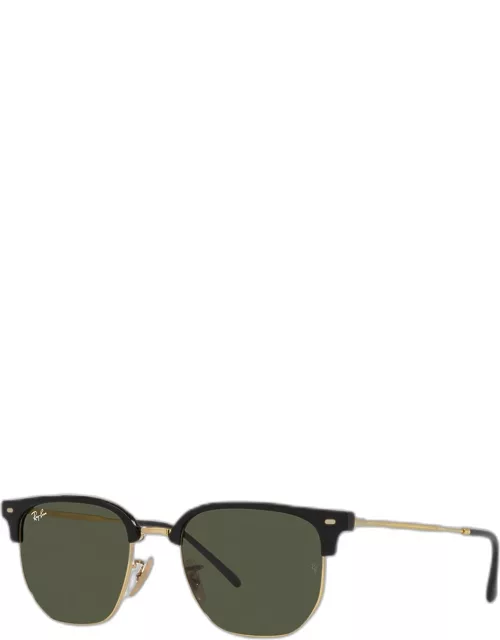 Men's Half-Rim Square Sunglasse