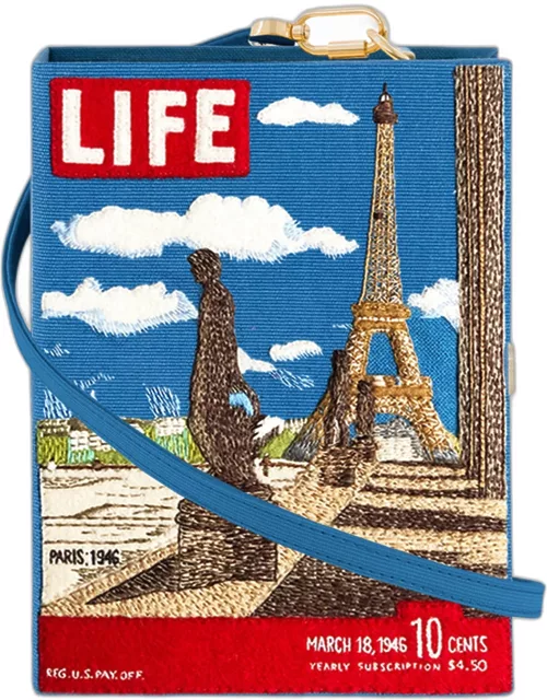 Life Paris Book Clutch Bag